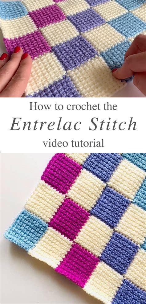 Learn Making The Crochet Entrelac Stitch | CrochetBeja