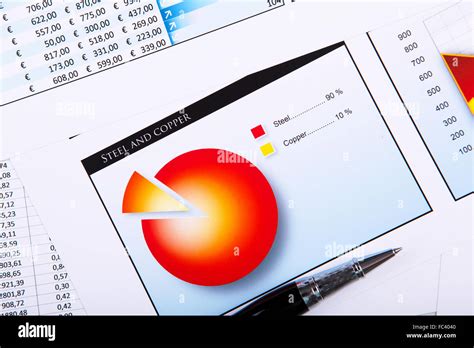 Graphs, charts, business table. The workplace of business people Stock ...