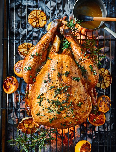 Christmas turkey on the barbecue recipe | Sainsbury`s Magazine