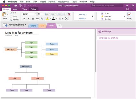 Mind Map for OneNote - Office OneNote Gem Add-Ins