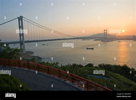 Tsing Ma Hanging Suspension Bridge Tsing Yi Hong Kong Stock Photo - Alamy