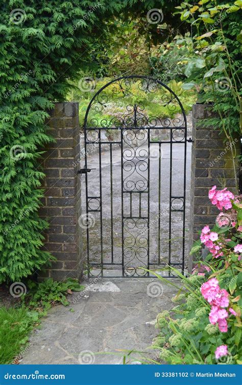 Ornate iron gate stock photo. Image of closed, black - 33381102