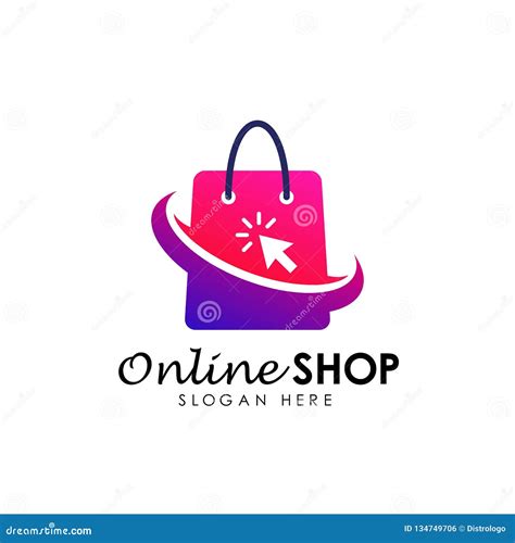 Online Shop Logo Design Vector Icon. Shopping Logo Design Stock Vector ...