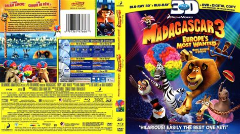 Madagascar 3 - Europe's Most Wanted 3D - Movie Blu-Ray Scanned Covers ...