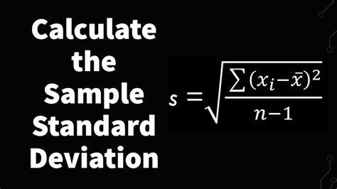 Sample Standard Deviation