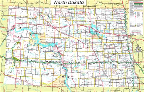 North Dakota Map With Counties