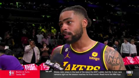 [Highlight] D'Angelo Russell after the win: "They lucky I sprained my ...