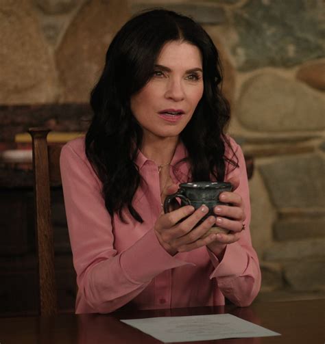 Pink Shirt Worn by Julianna Margulies as Laura Peterson in The Morning Show