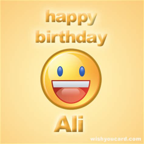 Happy Birthday Ali Free e-Cards