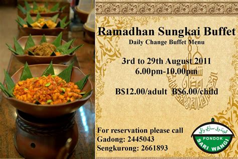 Pondok Sari Wangi Indonesian Restaurant: Ramadhan Sungkai Buffet from the 3rd to the 29th of ...