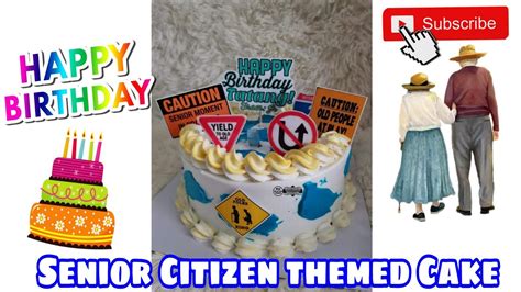 Senior Citizen Themed Cake| Printable Topper| Frosty Whip - YouTube