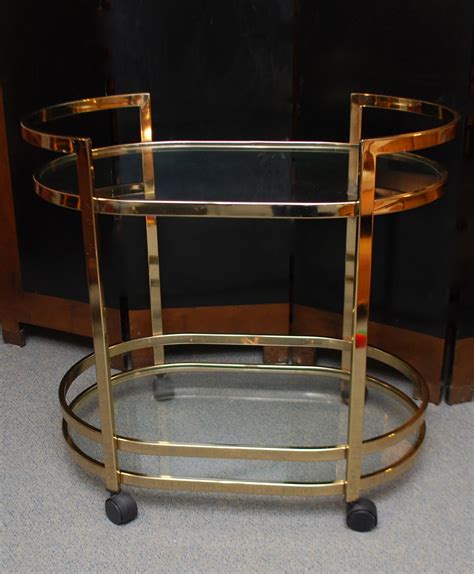 Tribute 20th Decor: Vintage Brass Bar Cart