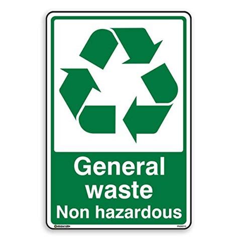 General Waste – Recycling Sign – Self Adhesive Sticker – Stickerzilla