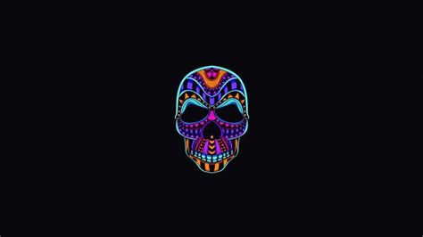 Black Wallpaper 4k | Skull wallpaper, Neon wallpaper, Minimal wallpaper