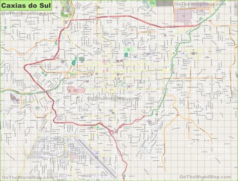 Large detailed map of Caxias do Sul - Ontheworldmap.com