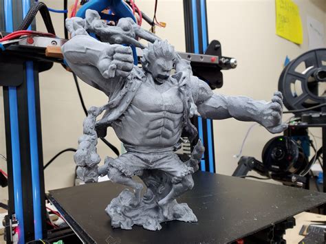 3D Printed Monkey D. Luffy Gear 4 (190mm tall) : r/OnePiece