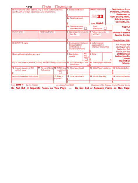 2022 Form IRS 1099-R Fill Online, Printable, Fillable, Blank - pdfFiller