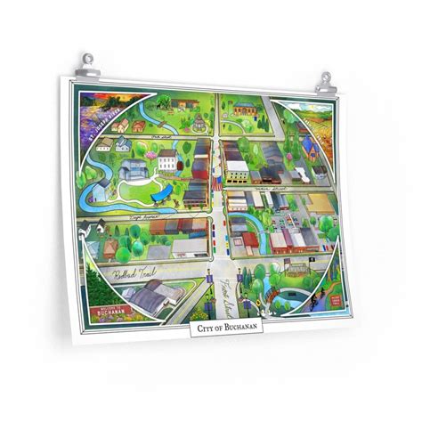 Buchanan Attractions Map | Premium Matte Poster — LiveBuchanan