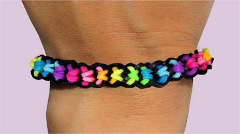 Rainbow Loom Nederlands Boxed Bow Bracelet Loom Bands Tutorial armband - YouTube