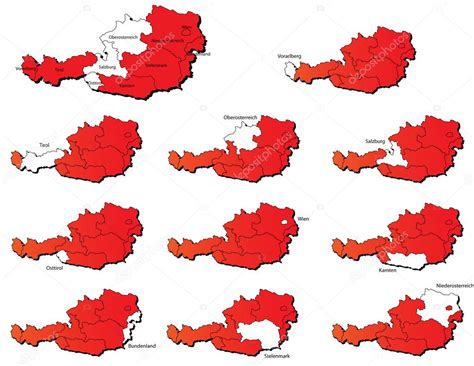 Austria provinces maps Stock Vector Image by ©lavinia4000 #28381031