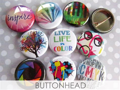 Creative Artistic Buttons Pins Set Gift for Artists 1 Inch | Etsy