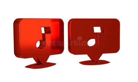 Red Music Note, Tone Icon Isolated on Transparent Background. Stock Illustration - Illustration ...