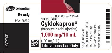 Cyklokapron: Package Insert / Prescribing Information