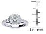 Halo Engagement Rings | 2 Carat Halo Diamond Engagement Ring in 14 Karat White Gold | SuperJeweler