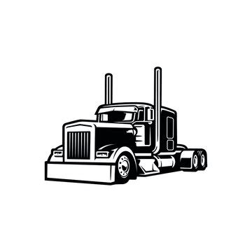 Peterbilt Truck Silhouette Clipart