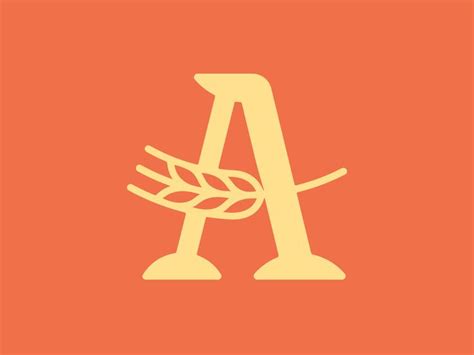 Letter A Wheat 📌 Logo for Sale | Lettering, Logo design creative, Text logo design