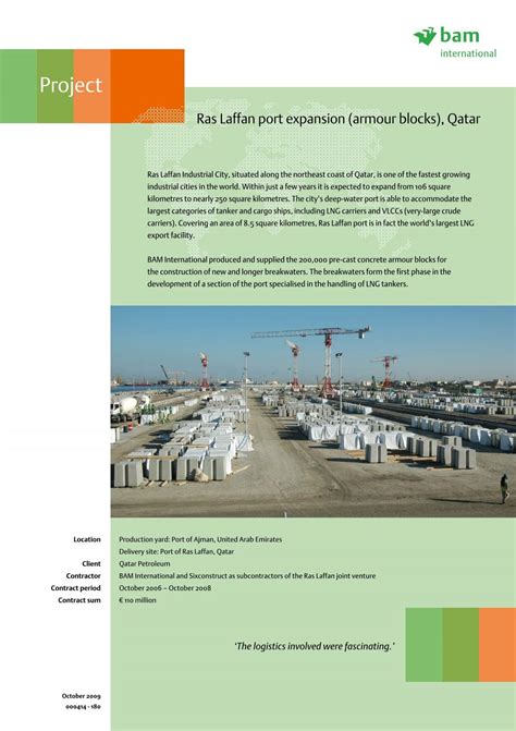 Ras Laffan port expansion (armour blocks), Qatar - BAM International