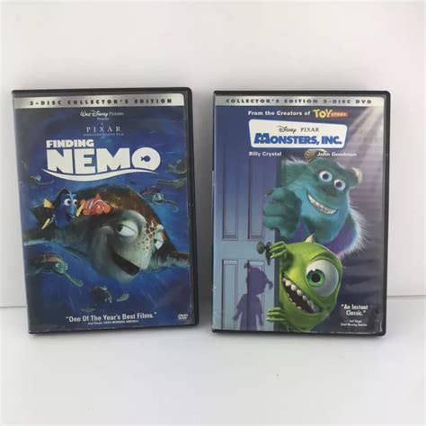 LOT OF 2 Walt Disney Pixar DVD Finding Nemo, Monsters Inc. 2 Disc Sets £6.19 - PicClick UK