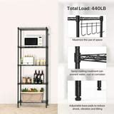 21" x 11" x 59" 5 Shelf Metal Storage Rack, SEGMART Heavy Duty Wire Storage Shelf for Kitchen ...