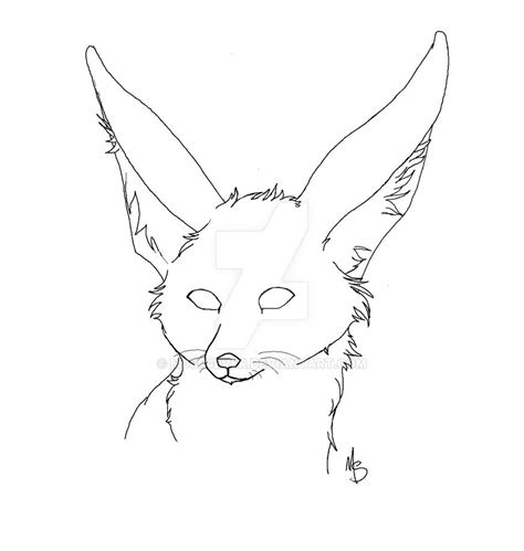 fennec fox outline by mjsr4ever on DeviantArt