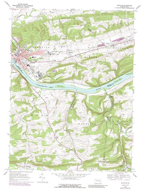 Danville topographic map 1:24,000 scale, Pennsylvania