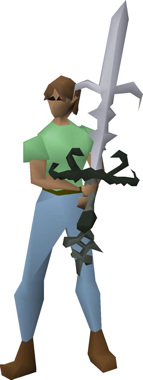 File:Bandos godsword (or) equipped female.png - OSRS Wiki