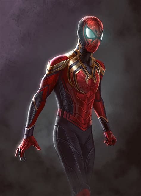 Spider-man Wakanda vibranium armor concept art. | Spiderman, Marvel spiderman, Superhero