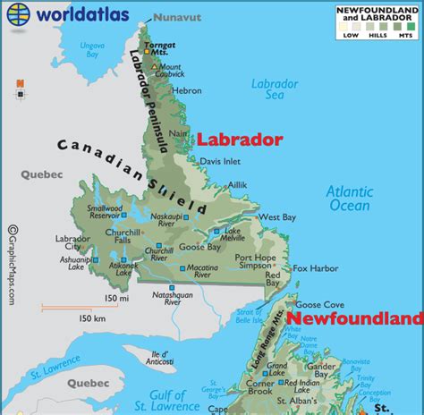 Map Of Newfoundland And Labrador Cities