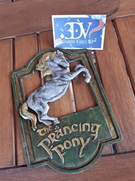 The Prancing Pony Sign Hand Made - Etsy