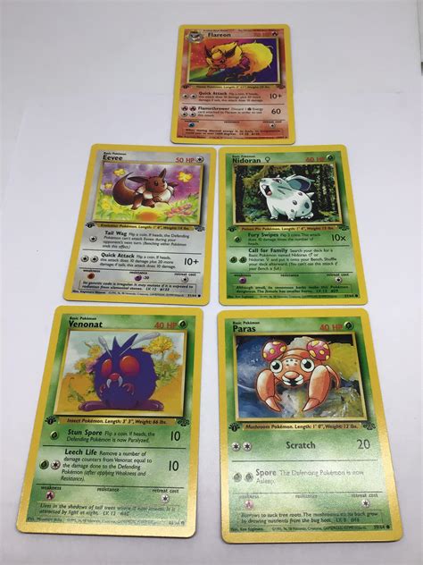 Sold Price: Pokémon 1st Edition Jungle Set Trading Cards (5) - March 4 ...