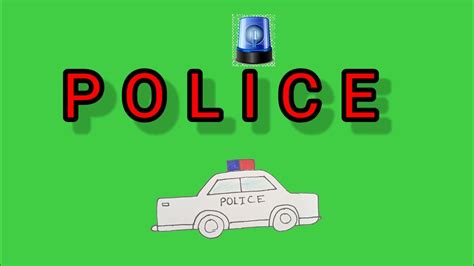 How to Draw a POLICE Car | Drawing Tutorial | ASMR SOUND DRAWING - YouTube