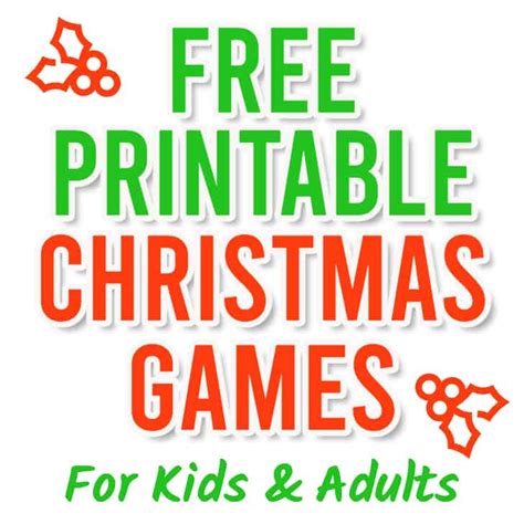 Free Printable Christmas Games For Adults With Answers Pdf - Printable Online