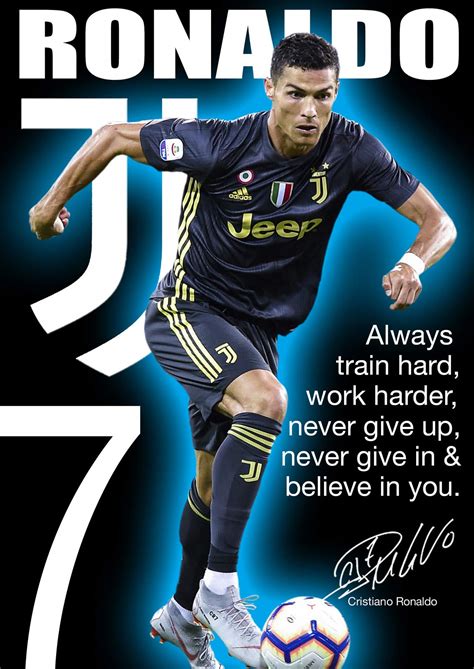 Buy Cristiano Ronaldo # 84 - motivational quotation - signed (copy) A3 ...