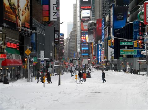 Winter Snow Storm New York City 12/26/10 Times Square Public Domain ...