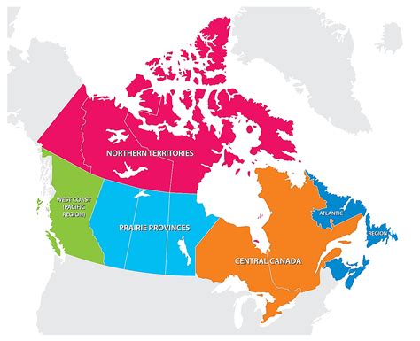 The 5 Regions Of Canada - WorldAtlas
