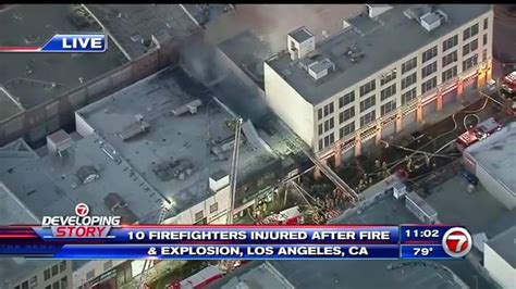 Fire, explosion in Los Angeles injures 11 firefighters – WSVN 7News ...