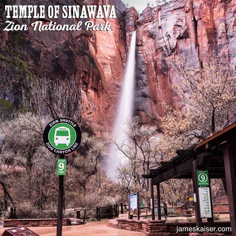 Temple of Sinawava Waterfall, Zion National Park • James Kaiser