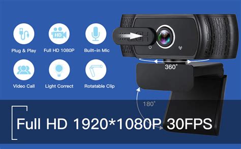 Amazon.com: Webcam with Microphone for Desktop,1080P HD USB Webcam Live Streaming Laptop PC ...