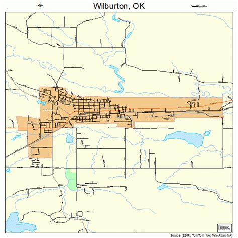 Wilburton Oklahoma Street Map 4081000