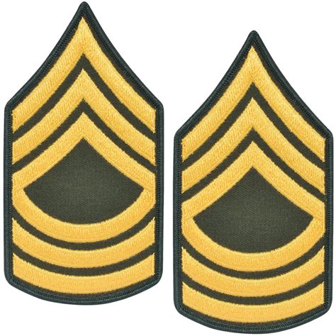 Army Master Sergeant Rank E-8 Army Class A (Gold on Green) Enlisted ...